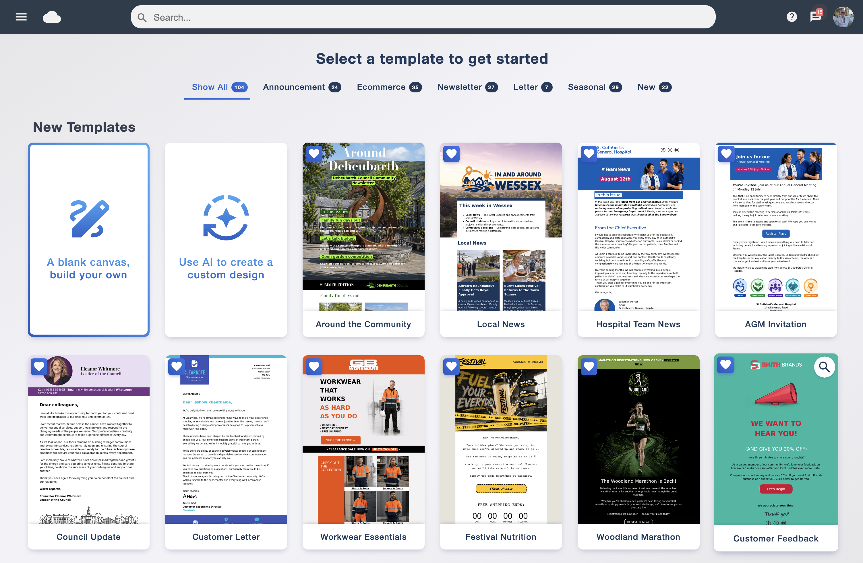 Email Blaster email marketing software dashboard