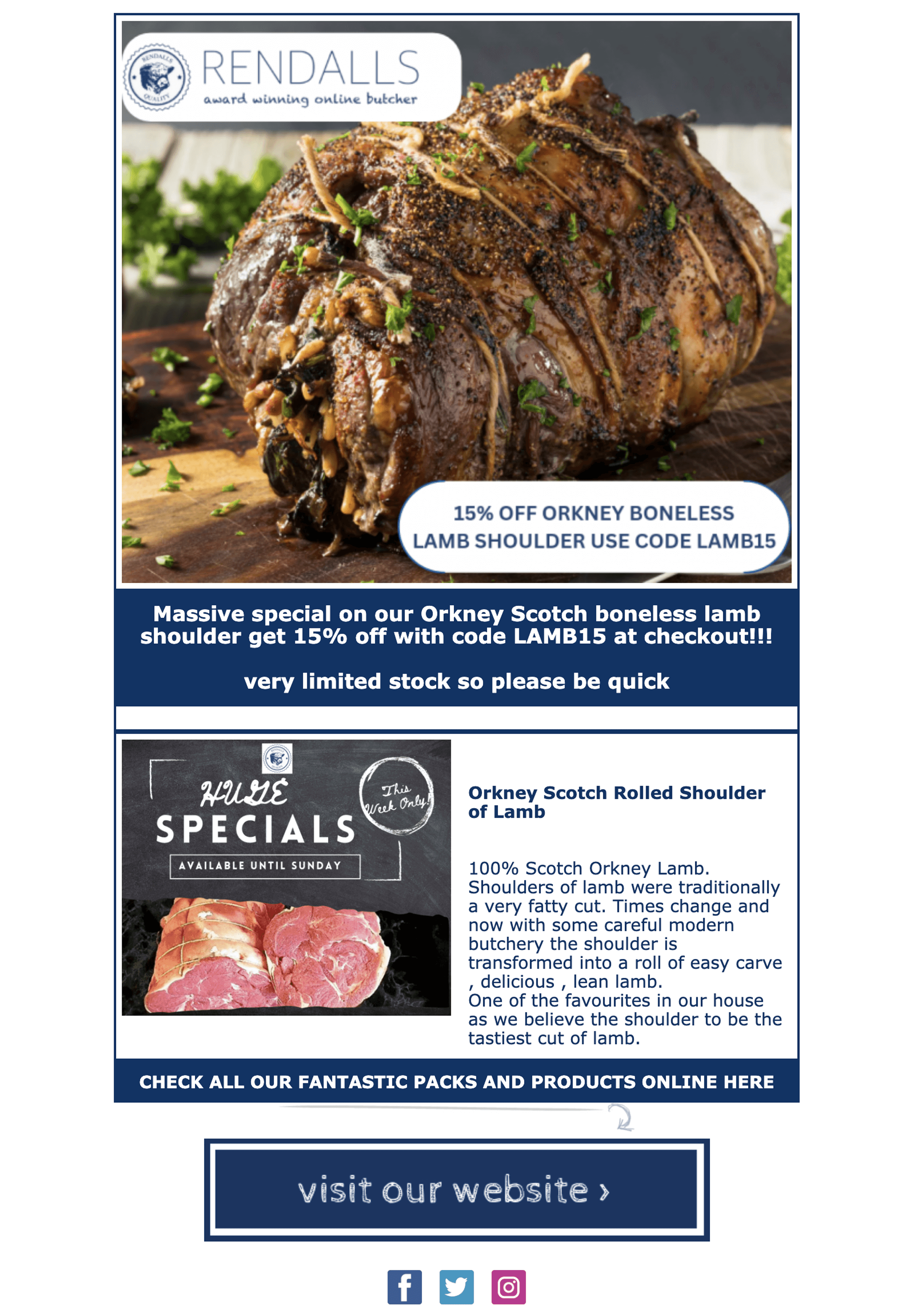 Sunday lunch, sorted email template