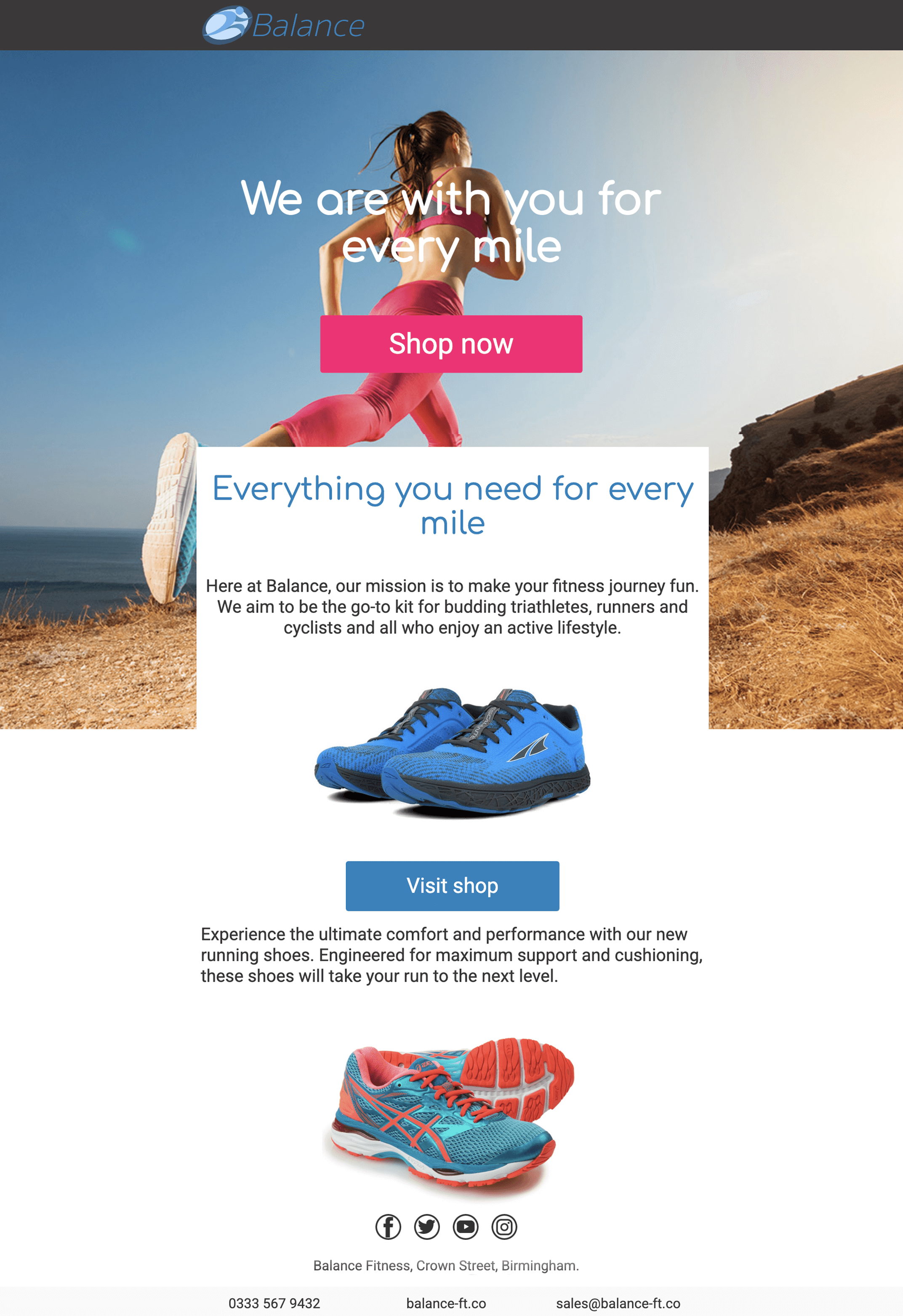 Puddas Trainers email template
