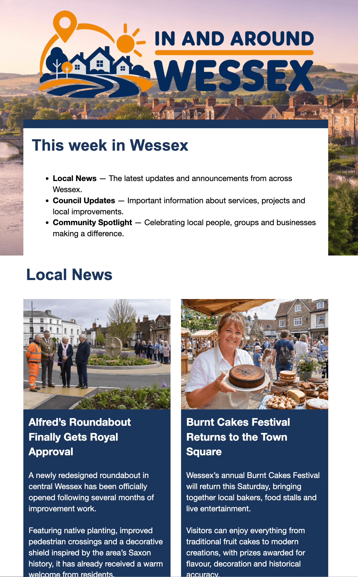 Local News email template