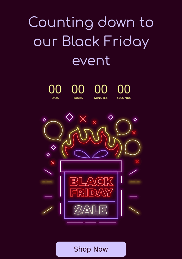 Black Friday Countdown email template