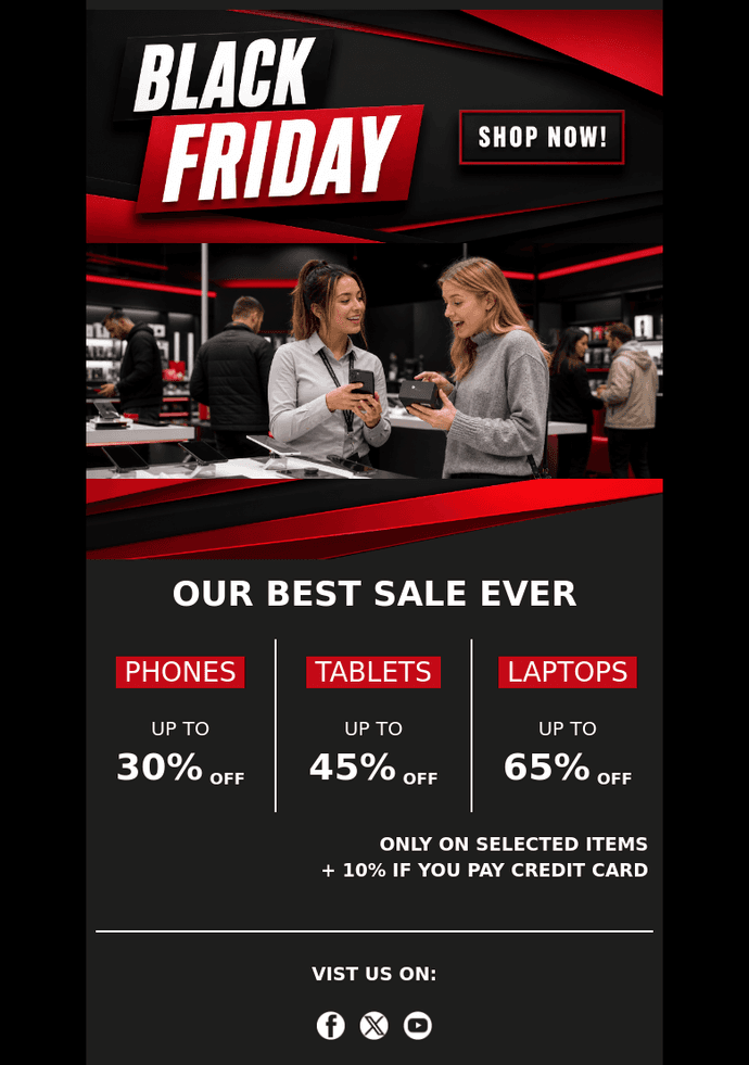 Black Friday Tech email template