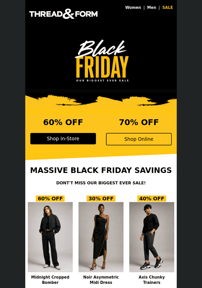 Black Friday Fashion email template
