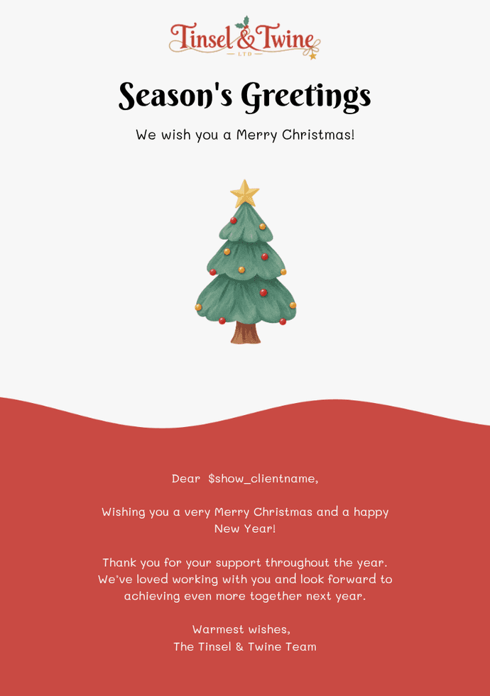Christmas Wishes email template