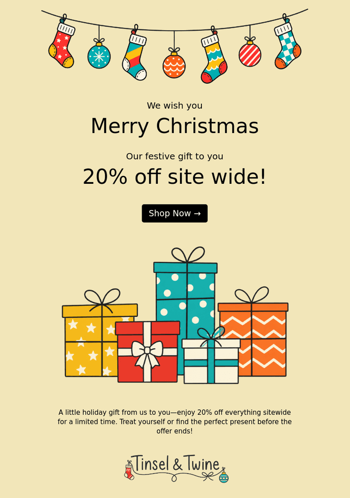 Christmas Gift email template