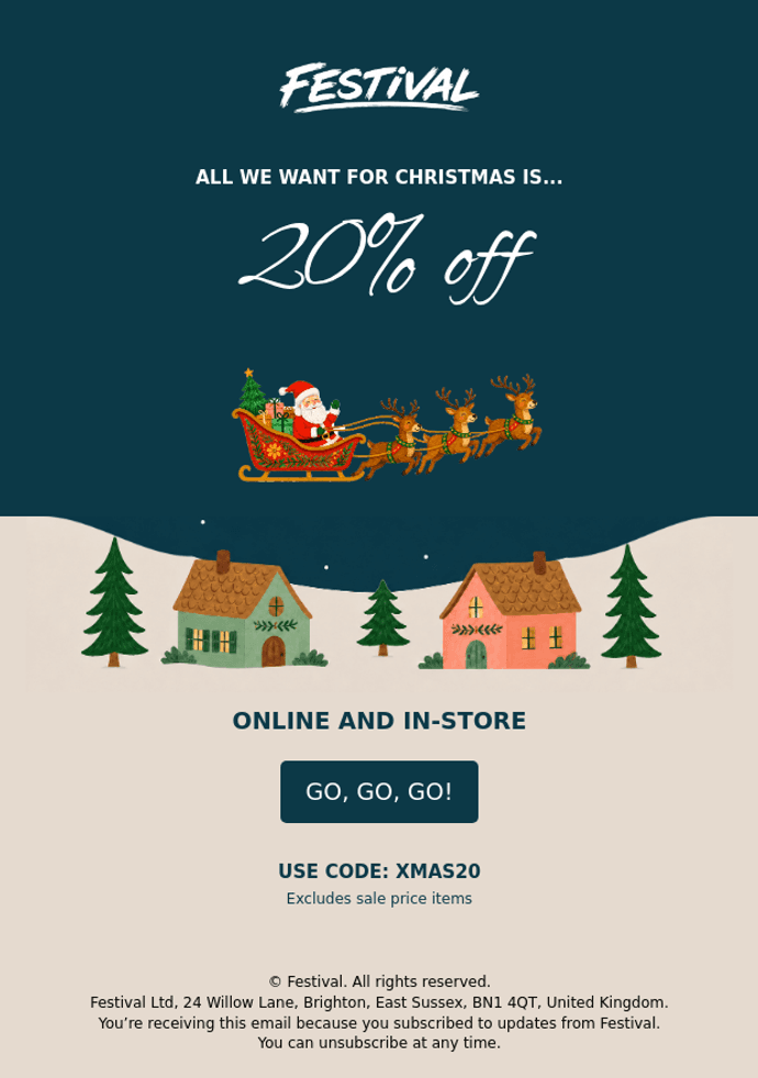 Christmas Sale email template