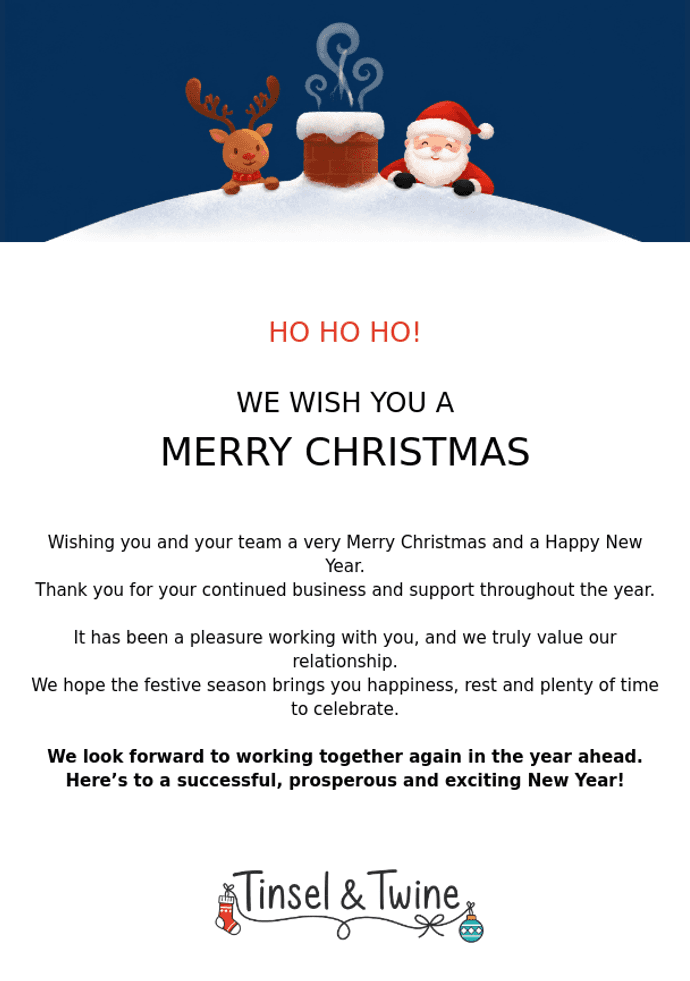 Ho Ho Ho! email template